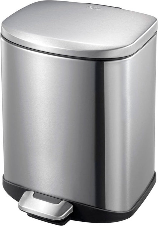 Eko - della pedaalemmer 6 liter - stainless steel plastic - mat rvs - prullenbak