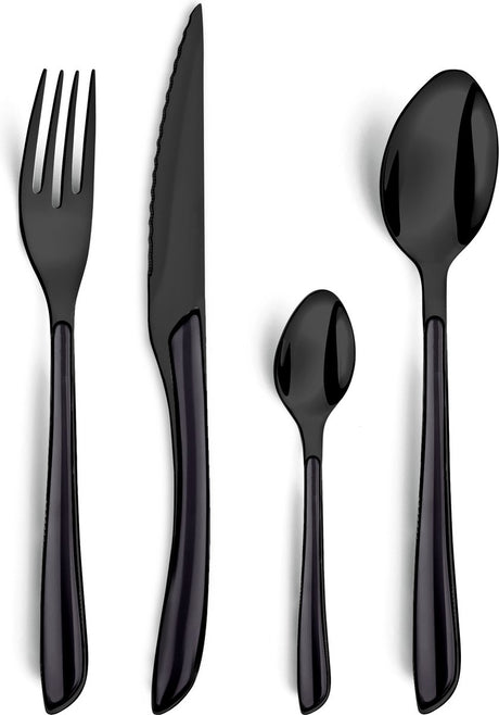 Amefa - Eclat Lumino Black - 16-teiliges Besteckset - 4 Personen