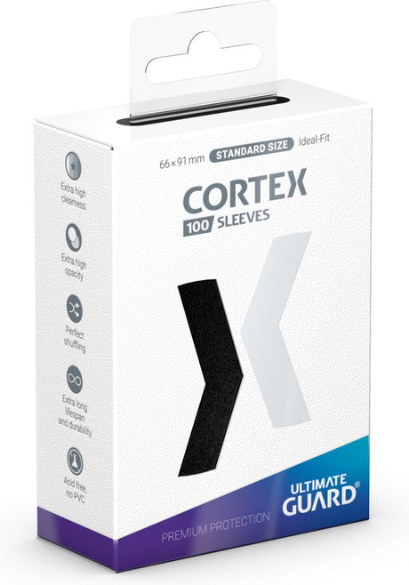 Ultimate Guard Cortex-Ärmel Standardgröße (100) – schwarz