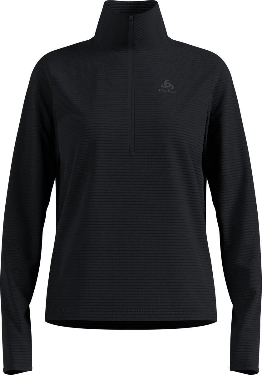 Odlo essential thermal midlayer 1 2 zip dames - zwart - maat m