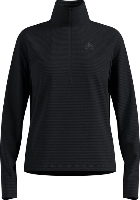 Odlo essential thermal midlayer 1 2 zip dames - zwart - maat xs