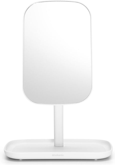 Brabantia renew make-up spiegel - met accessoireschaal - white