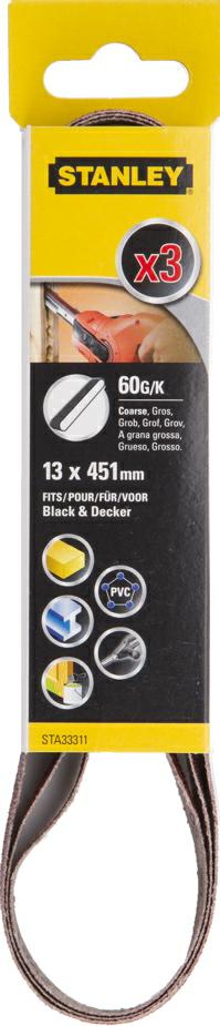 Stanley eindeloze riemen 13mm x 451mm p 60 3szt.