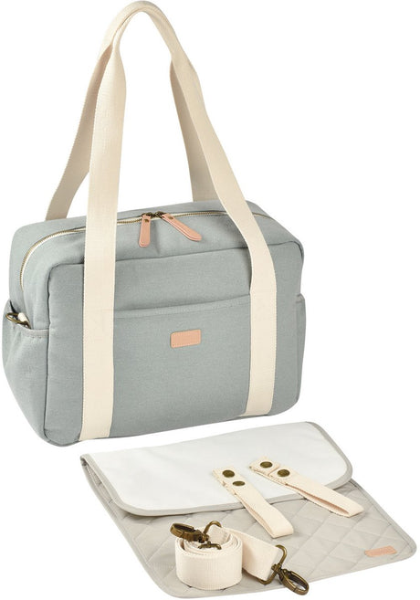 Béaba Paris Wickeltasche – trendige Unisex-Wickeltasche – 16l – inkl. Wickelauflagen-Kühlfach - grün