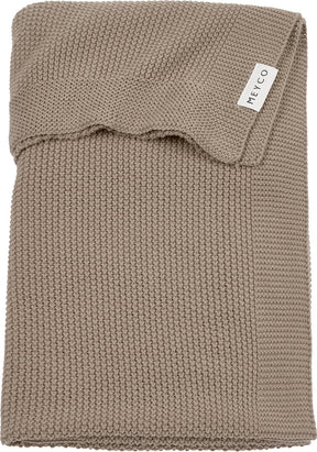 Meyco baby mini relief ledikant deken - dark taupe - 100x150cm - 1.0 tog