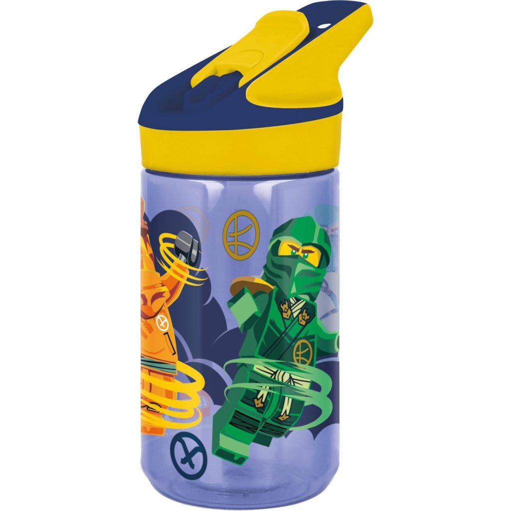 Lego ninjago drinkfles 480 ml geel paars