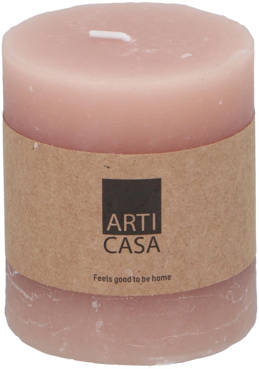 Arti casa kaars roze ø7xh8cm