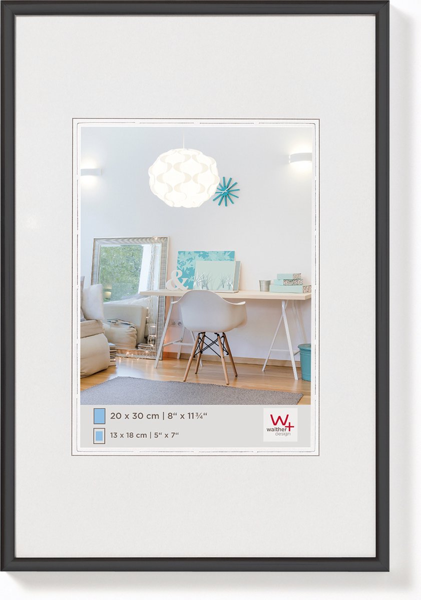 Walther New Lifestyle - Kunststoffrahmen - Fotogröße 30x45 cm - Schwarz