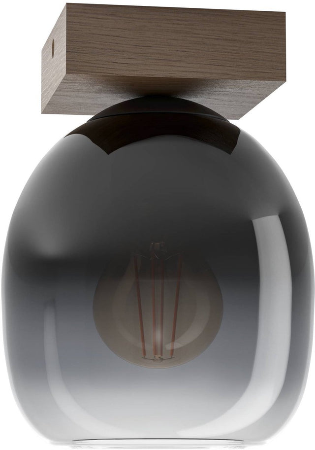 Eglo filago plafondlamp - e27 - 20 cm - bruin zwart - glas