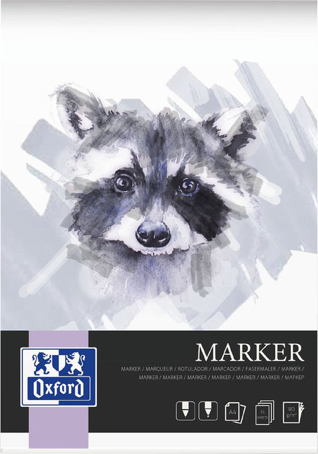 Oxford-Markierungsblock – A4 – 15 Blatt – 180 g – geklebt