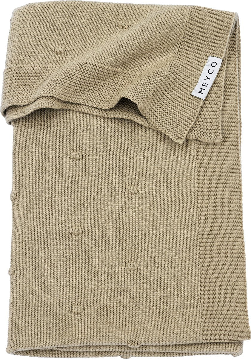 Meyco Baby Mini Knots Kinderbettdecke – Sand – 75 x 100 cm – 1,0 Tog