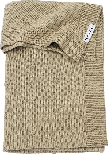 Meyco Baby-Mini-Knoten-Kinderbettdecke – Sand – 100 x 150 cm – 1,0 Tog