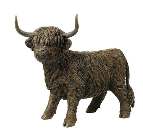 Countryfield beeld schotse hooglander ulla bruin polystone 39x19x33cm