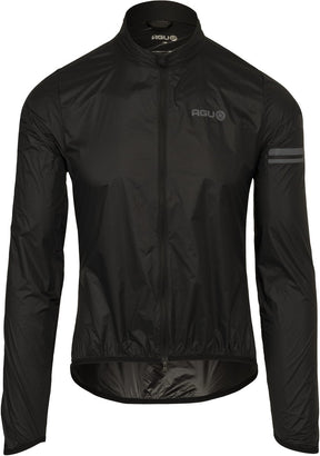Agu essential - windjack - fietsjack - heren - zwart - xl - lichtgewicht - waterafstotend - reflecterend - opvouwbaar