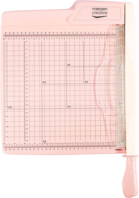 Vaessen kreativer Guillotine-Papierschneider – 30,5 x 30,5 cm – rosa