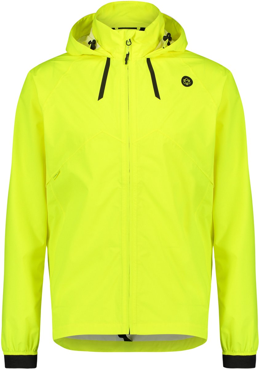 Agu commuter - regenjas - heren - hi-vis geel - waterdicht 10.000mm - ademend - lichtgewicht polyester - m