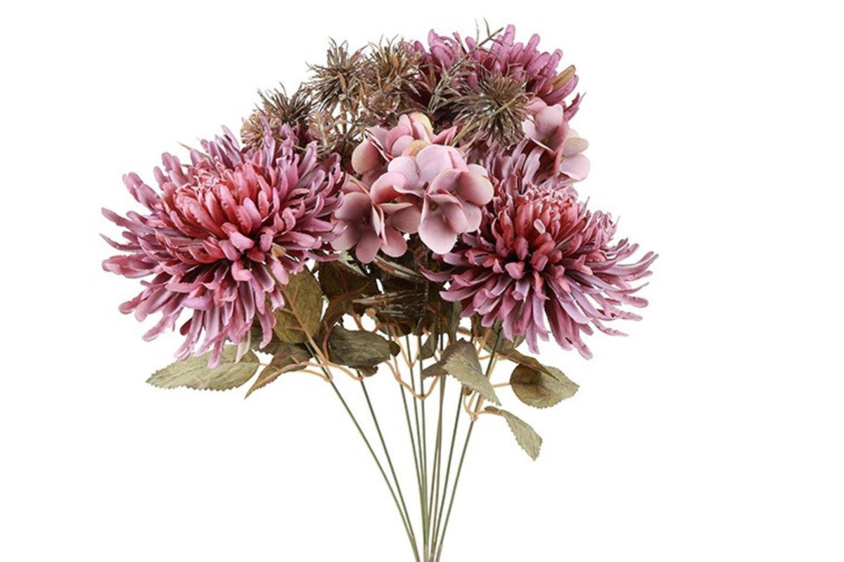 Countryfield kunstbloem chrysanthemum viola paars h48cm