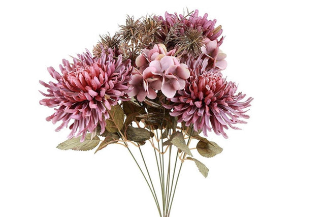 Countryfield kunstbloem chrysanthemum viola paars h48cm