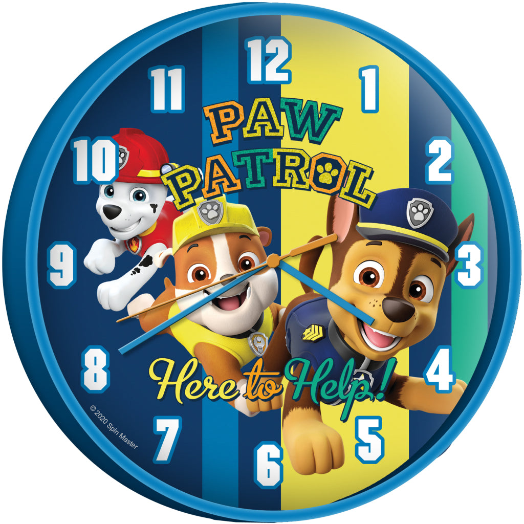 Paw Patrol Wanduhr 25 cm blau