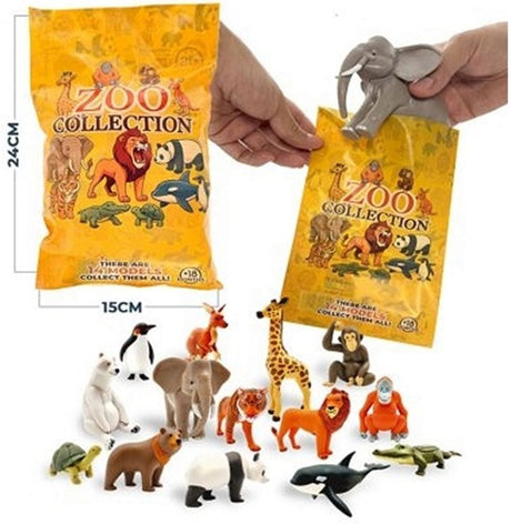 Zootiere 8-16cm 14-fach sortiert im Blindbeutel 15x24cm | 36 Stück