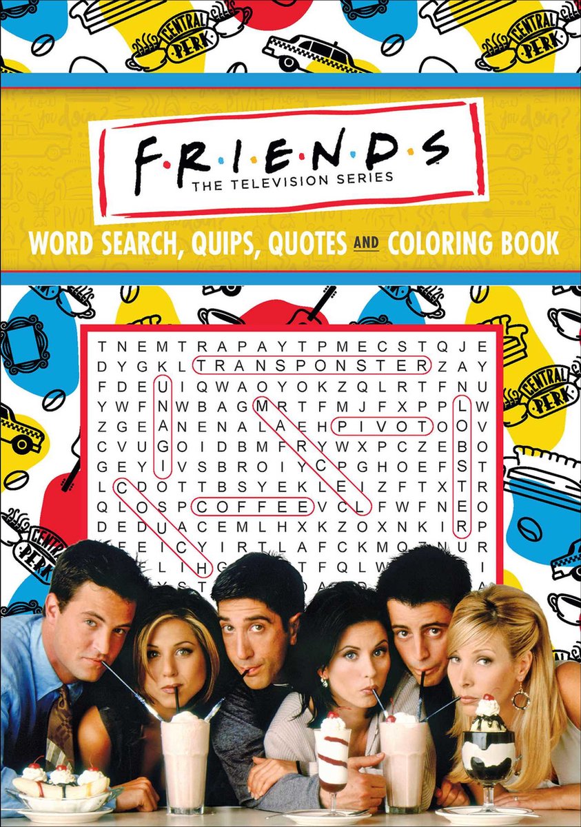 Coloring book word search- friends word search, quips, quotes, and coloring book