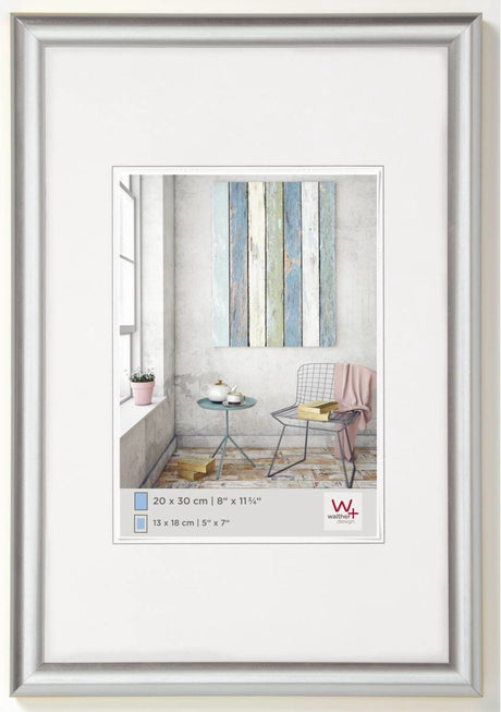 Walther trendstyle - Kunststoffrahmen - Fotogröße 13x18 cm - Silber