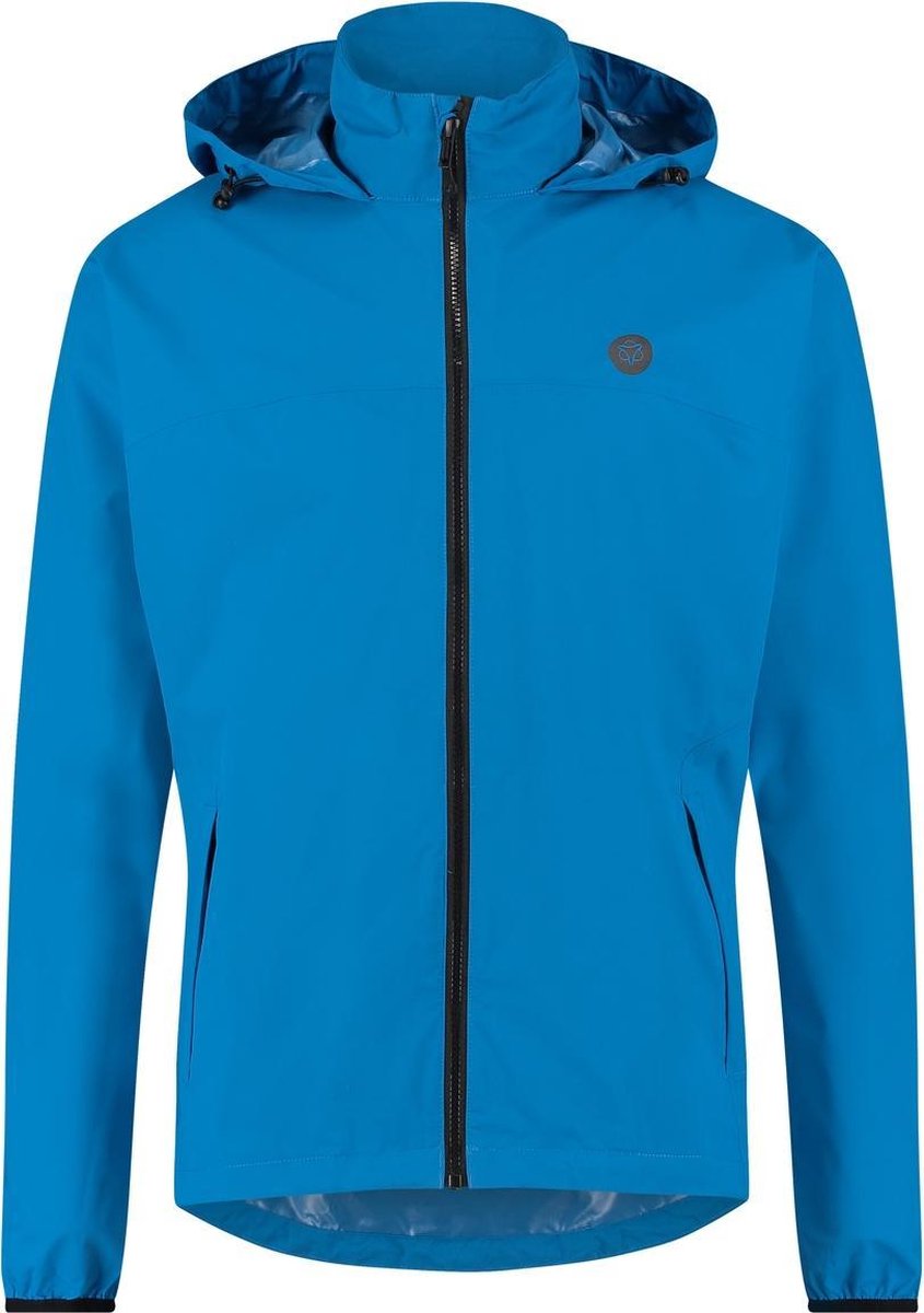 Agu go - regenjas - unisex - blauw - poray 5.000 - winddicht - ademend - reflecterend - 100% gerecycled polyester - l