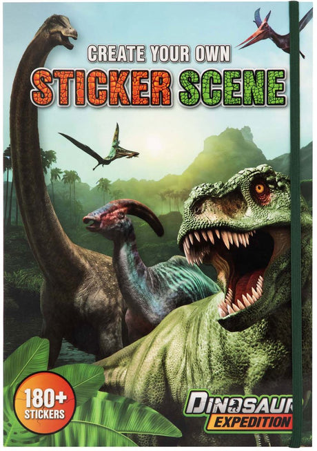 Kreatives Bastelgruppen-Dino-Stickerbuch