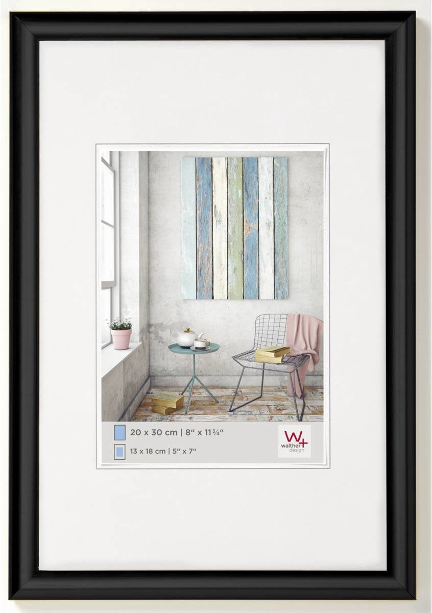 Walther trendstyle - Kunststoffrahmen - Fotogröße 13x18 cm - Schwarz