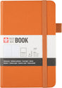 Sakura gefütterte Hardcover-Notizbuchtasche in Bernstein