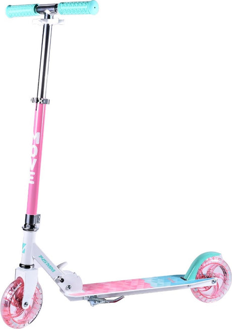 Move Scooter - Tretroller 145 LED Pastell Sky - Pink Weiß - Leuchträder - klappbar - höhenverstellbar - ab 3 Jahren
