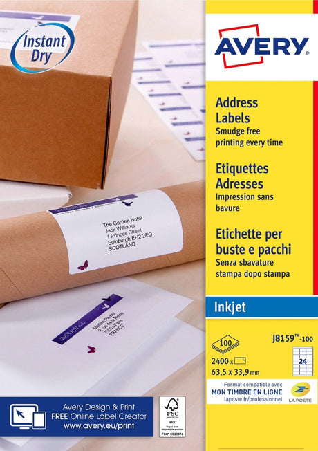 Avery j8159-100 Adressetiketten
