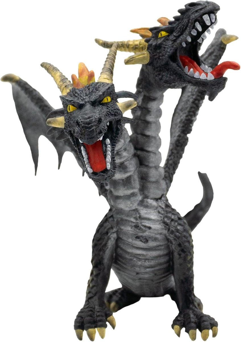 Bullyland 75597 – Spielfigur zweiköpfiger schwarzer Drache – ca. 9,2 cm – lebensechte und detaillierte Gestaltung – ideal als Fantasiefigur, Dekoration oder Geschenk für Kinder ab 3 Jahren.
