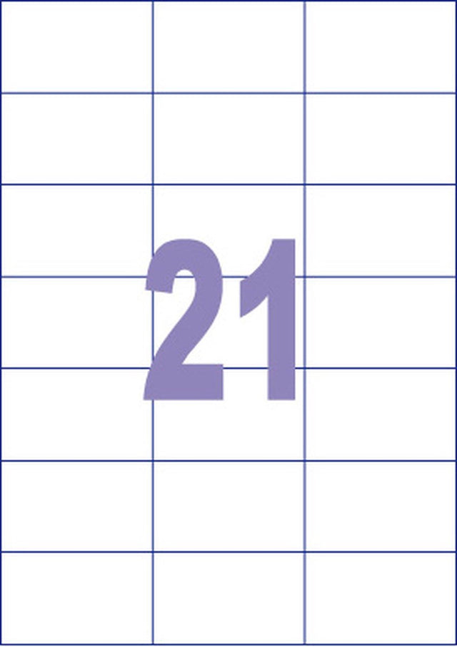 Kangaro-Etikett – Tintenstrahl-Laserkopie – 70 x 42,3 mm – 100 Blatt – 21 Aufkleber pro Blatt