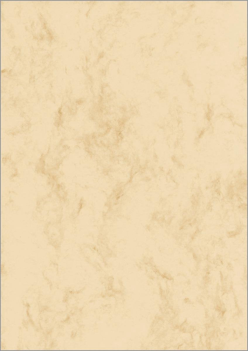 Sigel Designpapier – A4 – Marmorbeige – 200 Gramm – 50 Blatt – si-dp397