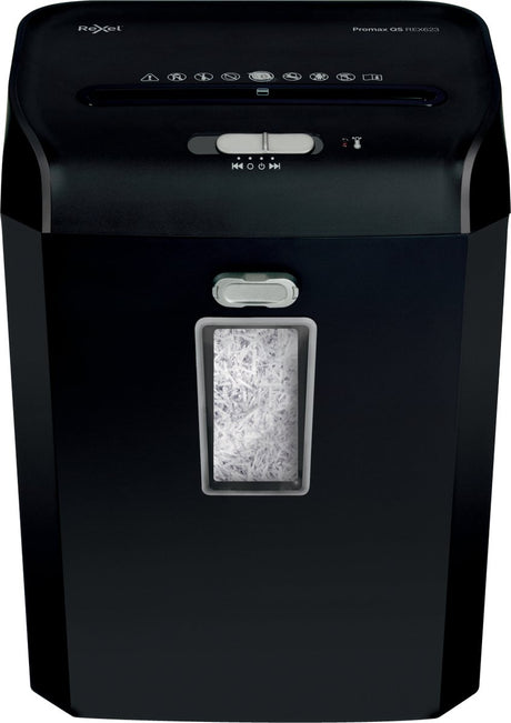 Rexel Promax QS Rex623 Aktenvernichter – P4 vernichtet – bis zu 6 Blatt – 23 l – Schwarz