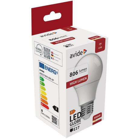 Avide LED-Lampe E27 8W 3000K WW 806lm