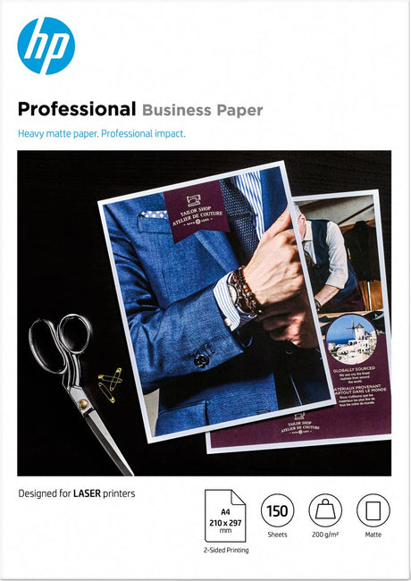 HP - Fotopapier Laser 7MV80A 200gr A4 mattweiß 150 Blatt