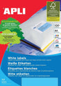 Weiße Apli-Etiketten, 63,5 x 46,6 mm (B x H), 1.800 Stück, 18 pro Blatt (2415)