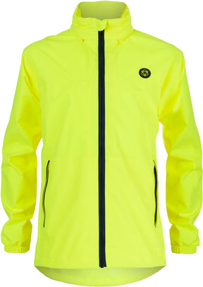 Agu essential - regenjas - kinderen - maat 152 - neon yellow - winddicht - waterdicht - ademend poray 5000 - reflecterend