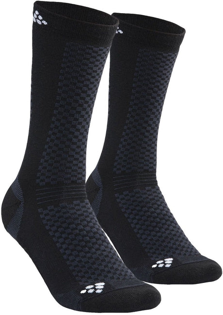 Craft Warm Mid 2er-Pack Socken – Schwarz – Größe 40–42