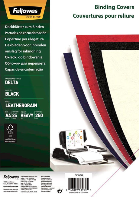 Fellowes Einband 5373802 Papier schwarz