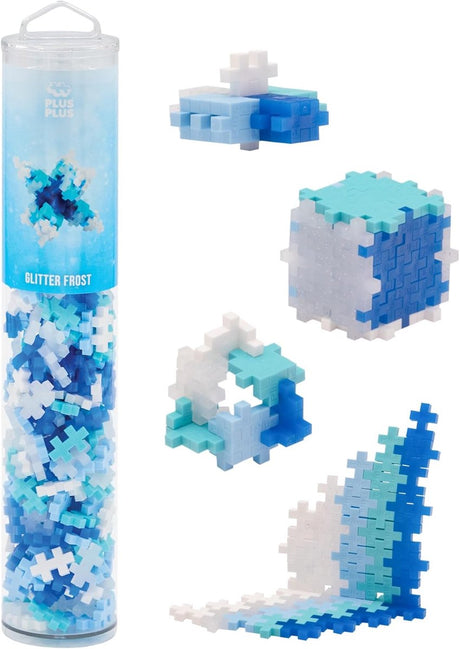 Plus-Plus Tube Glitter Frost 240-teiliges Bauset – 4305 – Konstruktionsspielzeug – Konstruktionsspielzeug – Set mit Bausteinen – ab 5 Jahren