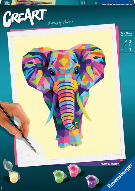 Ravensburger Malen nach Zahlen für Erwachsene – Creart Elefant – 12+ Jahre