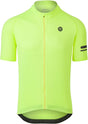 Agu core fietsshirt heren korte mouwen - neongeel - drie achterzakken - ykk-rits over de hele lengte - sneldrogend interlock