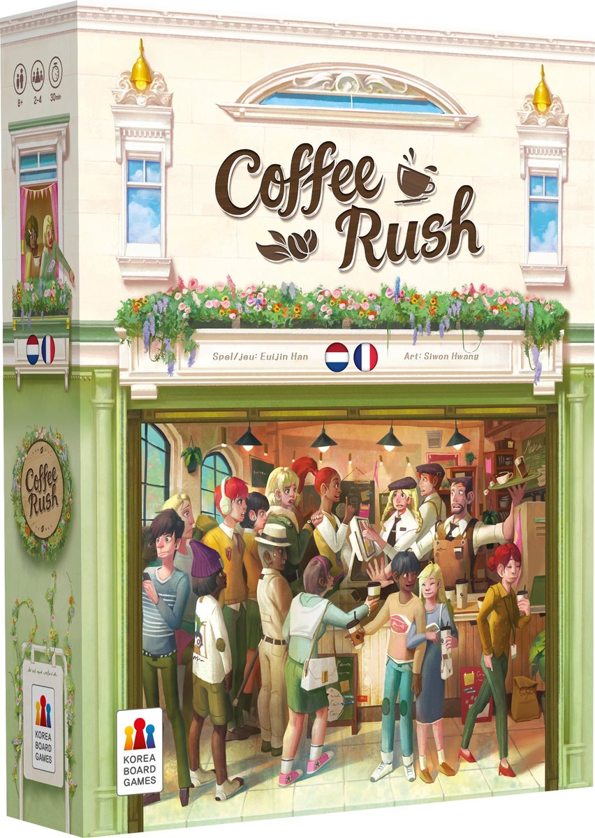 Koreanische Brettspiele – Coffee Rush – Niederländisches Brettspiel – geeignet für 2–4 Spieler