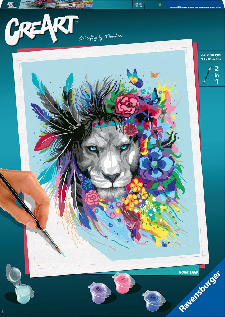 Ravensburger CreArt Malen nach Zahlen Boho Löwe