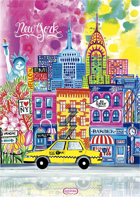 Educa Puzzle New York Car Pintos 1000 Teile Erwachsene.