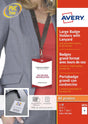 Avery 4834 Ausweishalter-Lanyard-Set – A6 105 x 148 mm, 12 Stück, 3 Blatt