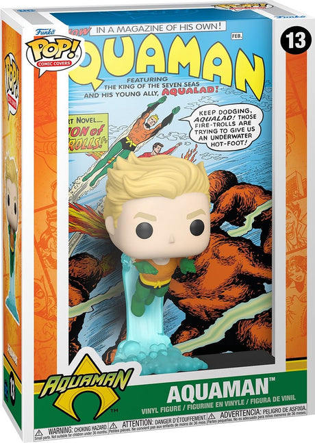 DC Comics Funko Aquaman – Pop! Comic-Cover Aquaman 9 cm Sammelfigur – mehrfarbig